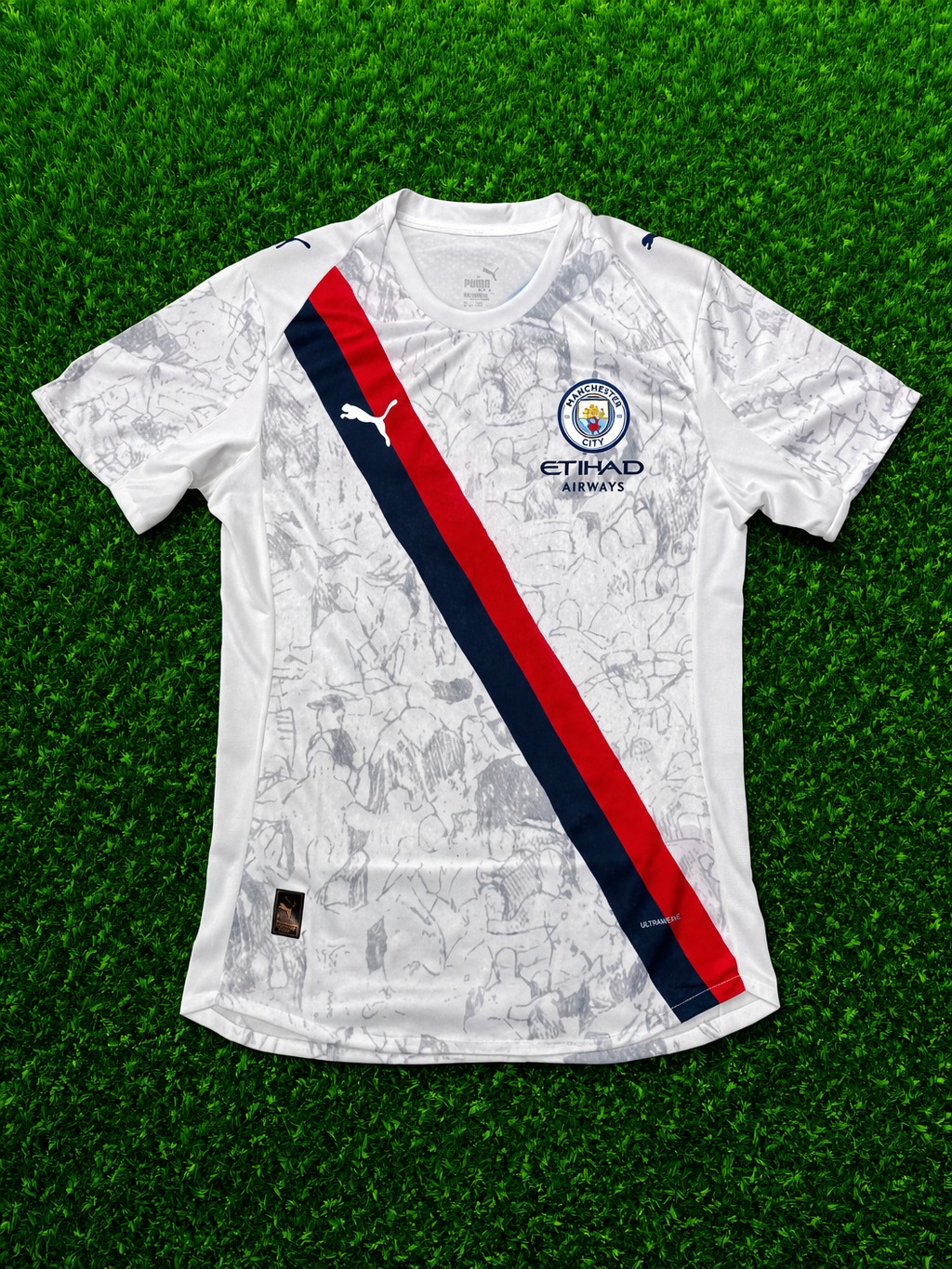 Camisa Oficial Manchester City 2023/24 Branca - Modelo Jogador