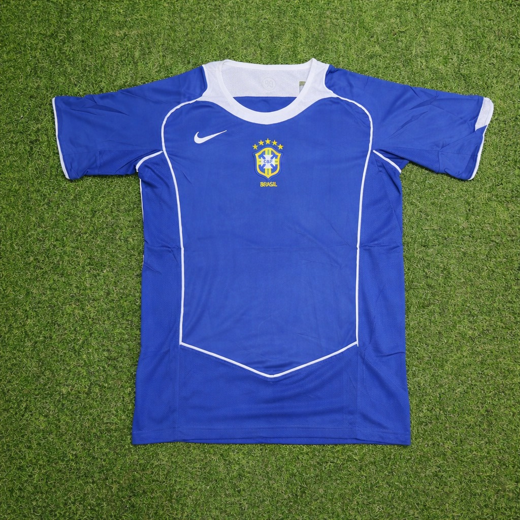 Camisa Retrô Brasil Treino Seleção Brasileira Azul