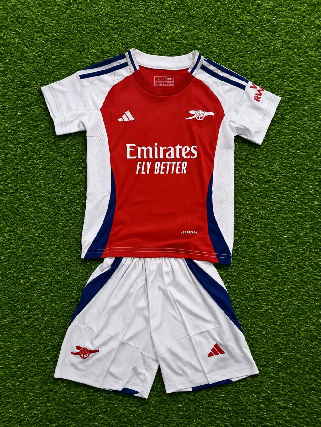 Conjunto Infantil Arsenal Vermelho e Branco